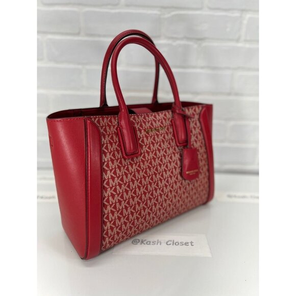 Michael Kors satchel kali medium ipad case tote shoulder bag chili pale gold - Picture 3 of 12